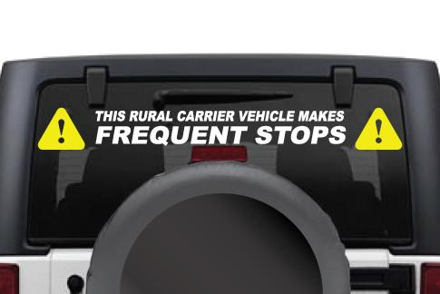 US Postal Service rural carrier vinyl decal for personal delivery vehicles