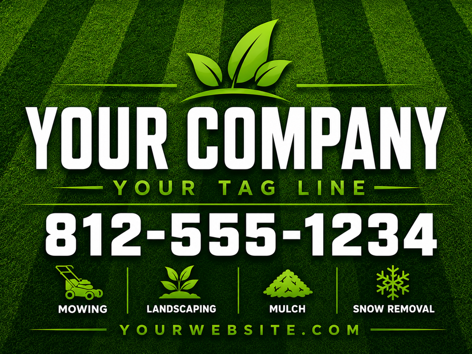 Grass Roots Lawn Care Vehicle Sign – Custom Magnet or Decal