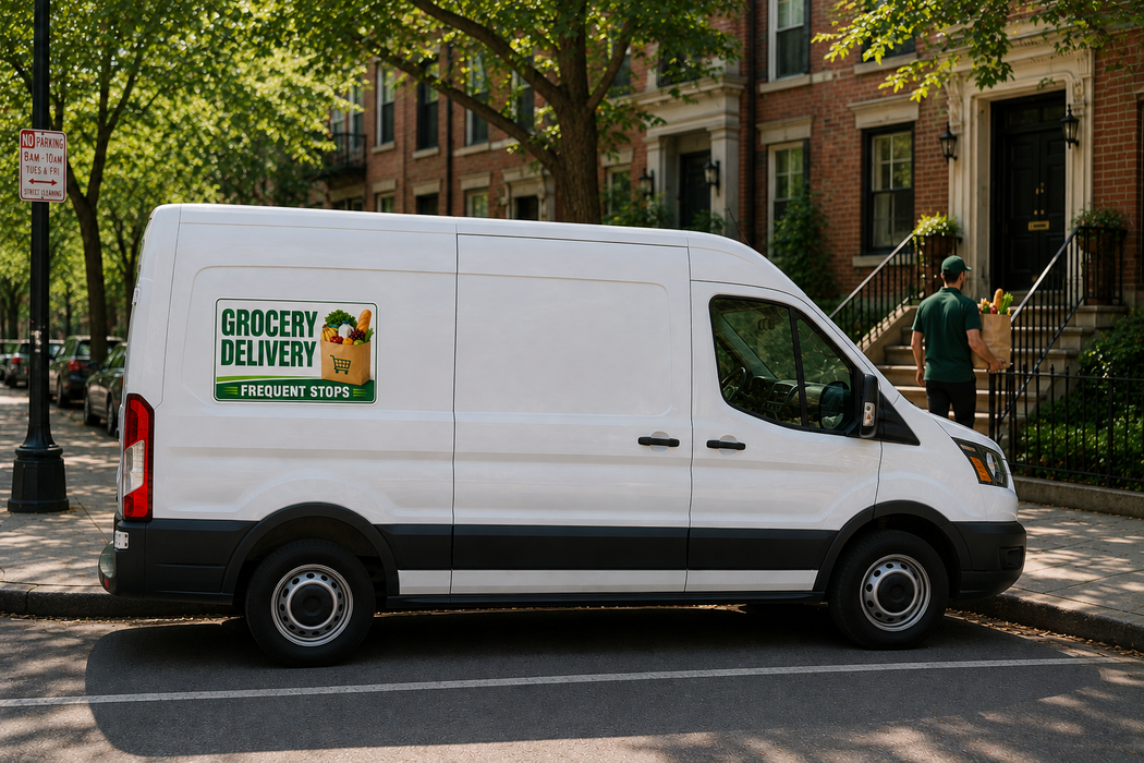 Grocery Delivery Car Magnets – Frequent Stops Vehicle Signs