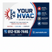 HVAC Magnetic Sign or Heating and Cooling Company Vinyl decal for cars trucks and vans