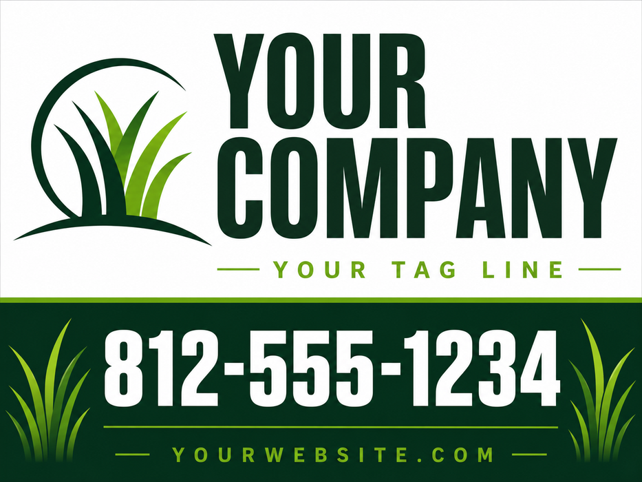 Modern Contractor Lawn Care Vehicle Sign Template #1