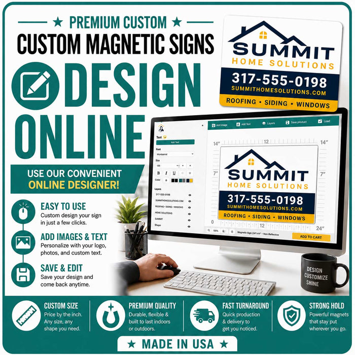 Custom Magnetic Sign 24"x12" Design Online!