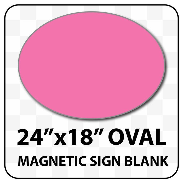 Oval Magnetic Sign Blank - 18x12 inch - Solid and Reflective Colors