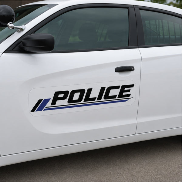 Police Car Door Magnet or Sticker, Reflective & Non Reflective Options