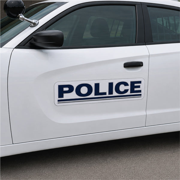 Classic Police Car Door Magnet or Sticker, Reflective & Non Reflective