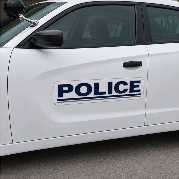 24"x6" Classic Police Car Door Magnet or Sticker, Reflective & Non Reflective