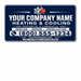 Premium HVAC vehicle sign template for heating and cooling contractors