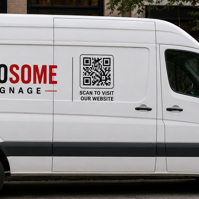QR Code Magnetic Signs and QR Code Vinyl Decal Stickers