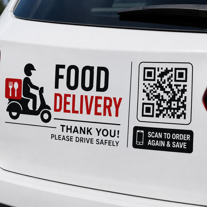 QR Code Magnetic Signs and QR Code Vinyl Decal Stickers