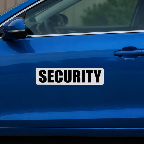 Magnetic Security Sign for patrol vehicles 12" x 3"