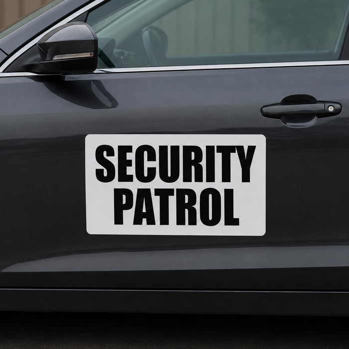 24" x 12" Magnetic Security Patrol Sign