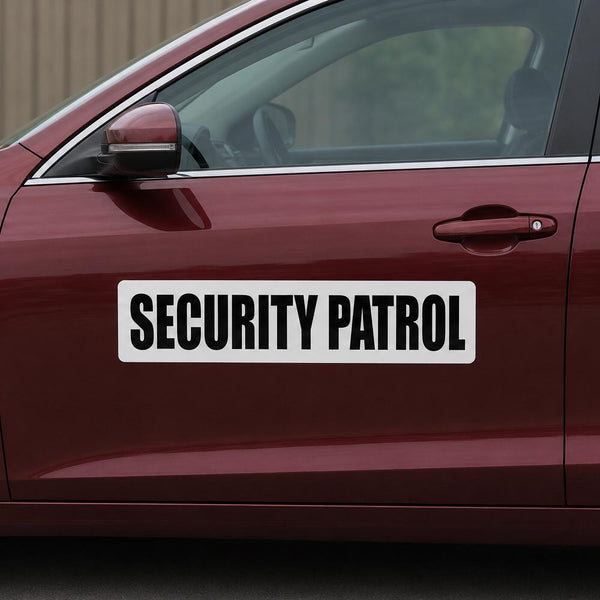 24" x 6" Magnetic Security Patrol Sign