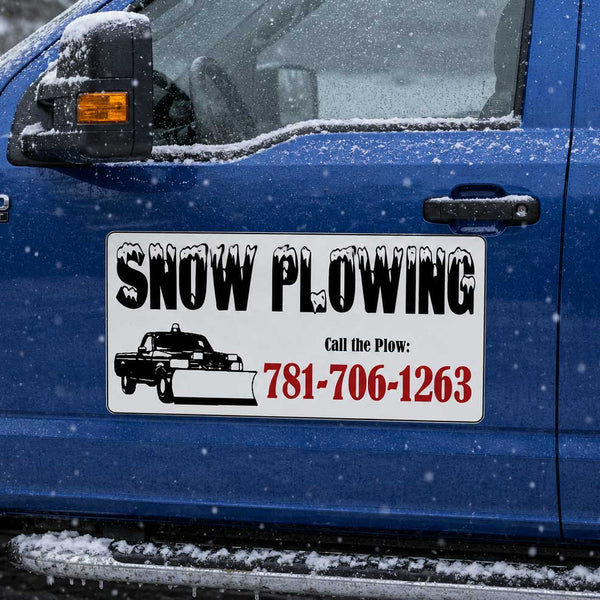 24" x 12" Magnetic Snowplow Sign Layout 4