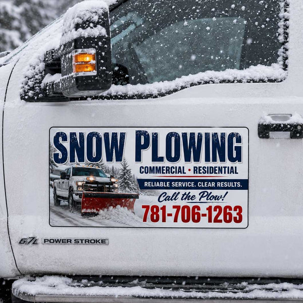 24" x 12" Magnetic Snowplow Sign Layout 5