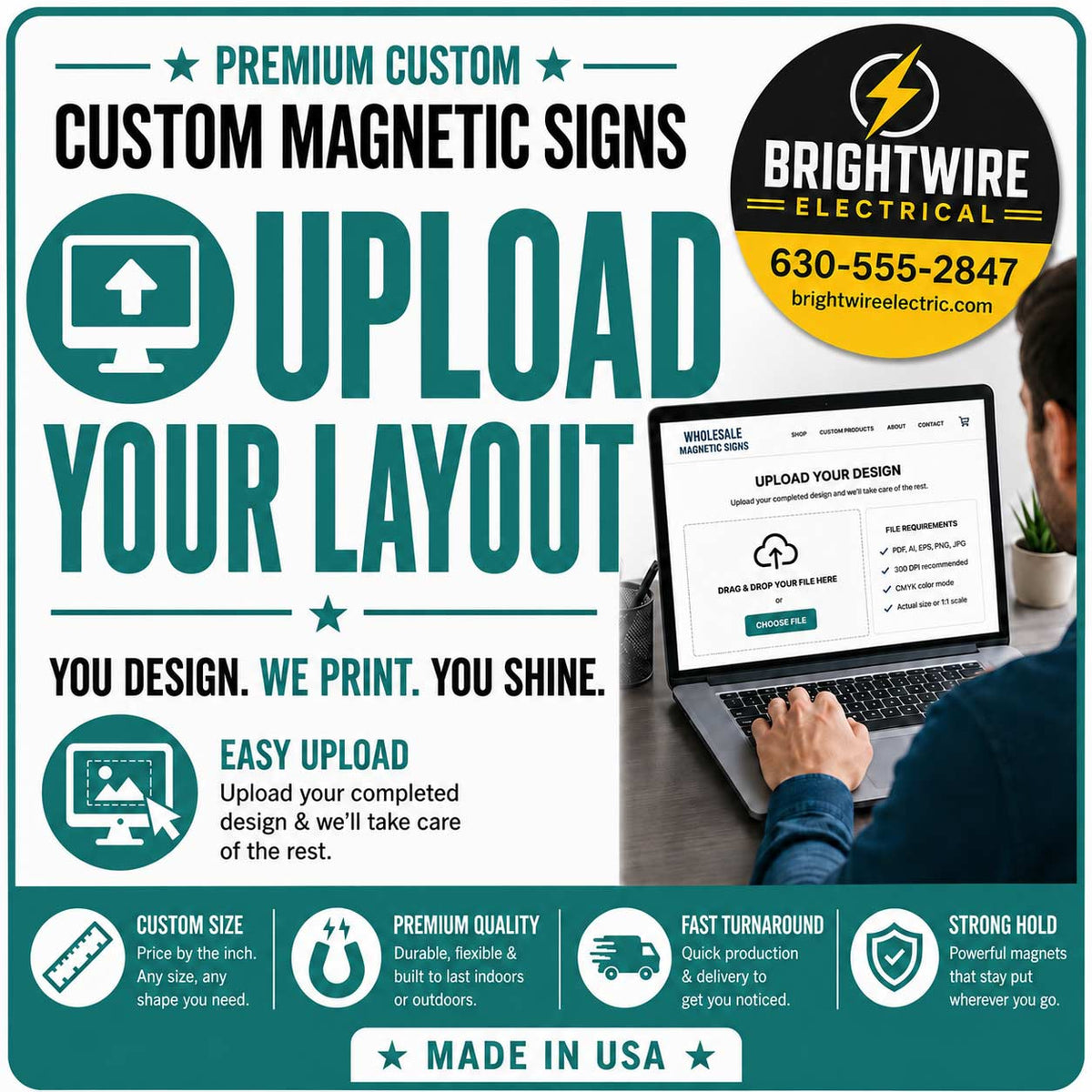 Custom Magnetic Signs Upload Your Layout or Design Your Magnets Online