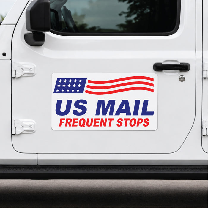 24" x 12" US Mail Frequent Stops Sign – Magnetic or Adhesive Decal