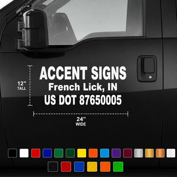 24" x 12" USDOT Compliance Sticker