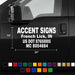 Black vehicle with white USDOT Vinyl text and color swatches at the bottom