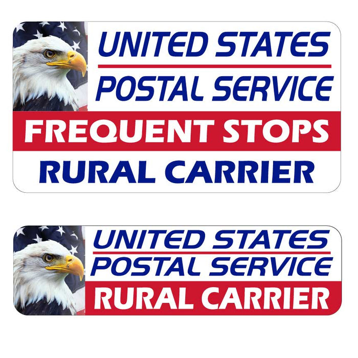 USPS Rural Carrier Magnetic Sign Combo – 24x12 & 24x6 (Set of 3)