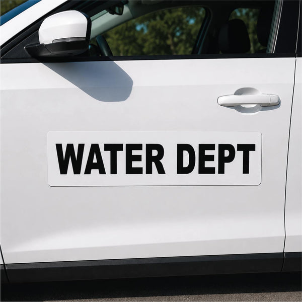 Water Department Vehicle Magnet or Decal + Reflective Options | 24"x6"