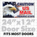 Caution US Mail Frequent Stops Full Color Eagle Magnet 24x12 - Wholesale Magnetic Signs
