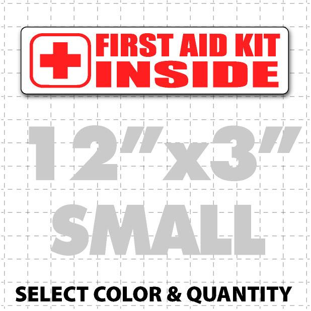 First Aid Kit Inside Magnetic Sign 12" X 3" - Wholesale Magnetic Signs