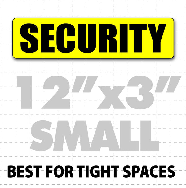 Magnetic Security Sign for patrol vehicles 12" x 3"