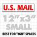 12"X3" US Mail Magnetic Sign for USPS rural carriers red & white