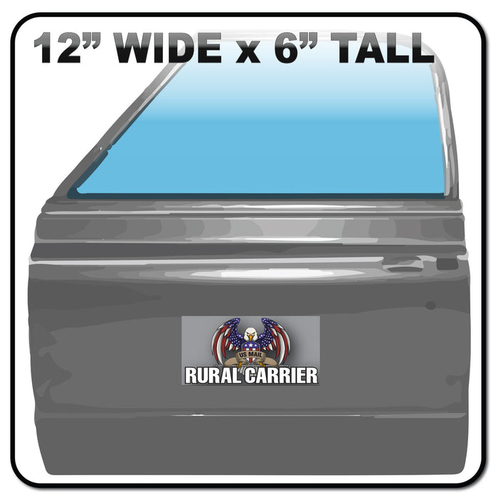 Small Car Door Magnet for Rural Mail Carrier Vehicle | 12"x6" Magnetic Sign