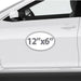 Custom Magnetic Sign for Cars in oval shape 12x6" create car magnet using online sign designer