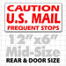 12"X6" Caution US Mail Frequent Stops Magnetic Sign for car doors