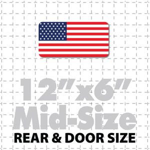 12x6" United States of America Flag Decal or Magnet USA Flag Stars & Stripes Sign for Cars trucks and vans