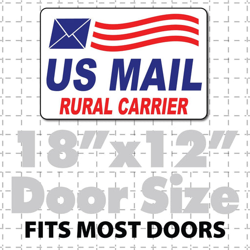 US Mail Rural Carrier Magnetic sign for postal workers 18X12" with Envelope Waving Flag - Wholesale Magnetic Signs