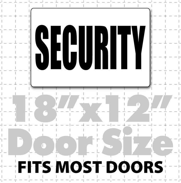 18x12" Magnetic Security Sign for security guard vehicles, school security, neighborhood watch, church security car magnets