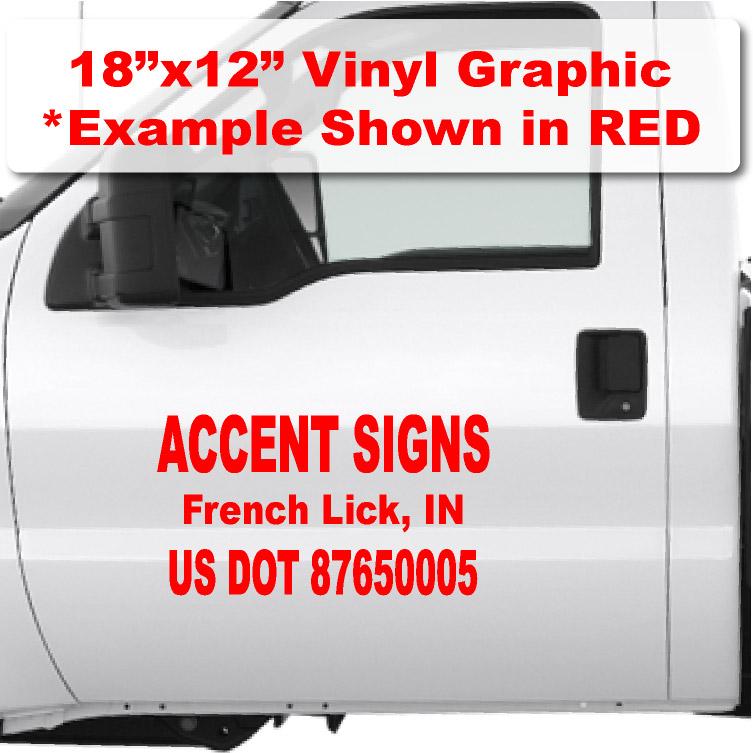 18x12 USDOT Vinyl Graphic