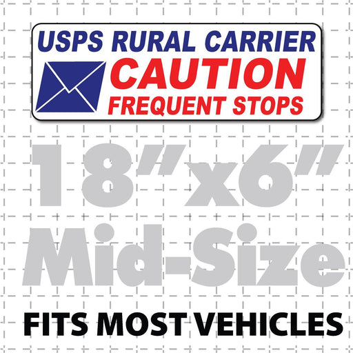 Rural Carrier Magnet Caution Frequent Stops Magnetic Sign 18x6" Envelope - Wholesale Magnetic Signs