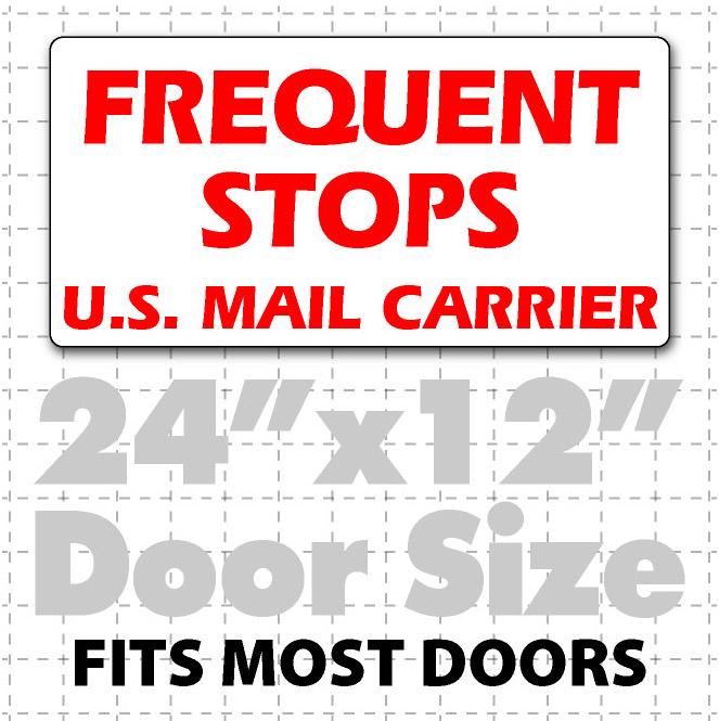 US Mail Carrier Magnetic Sign for Car Doors Frequent Stops