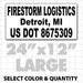 24x12" Magnetic Company Name & US DOT Number sign that includes easy to ready USDOT compliant lettering and is removeable