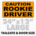 Caution Rookie Driver Magnetic Car Sign 24" X 12" - Wholesale Magnetic Signs