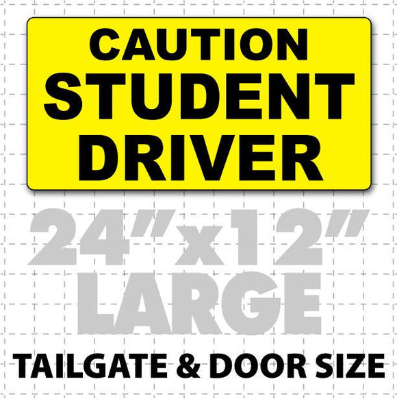 Caution Student Driver Magnetic Sign 24