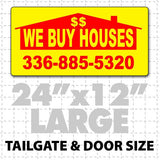 We Buy Houses Magnetic Sign 24" x 12" - Wholesale Magnetic Signs