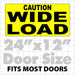 Caution Wide Load Magnet for heavy Load Vehicles 24x12 - Wholesale Magnetic Signs