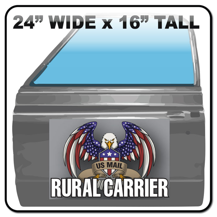 24"X16" Eagle Magnet for Rural Mail Carrier Jeep | Car Door Magnet