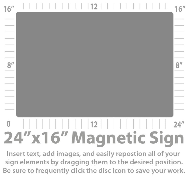 Large Custom Magnetic Signs for Trucks (24"x16)