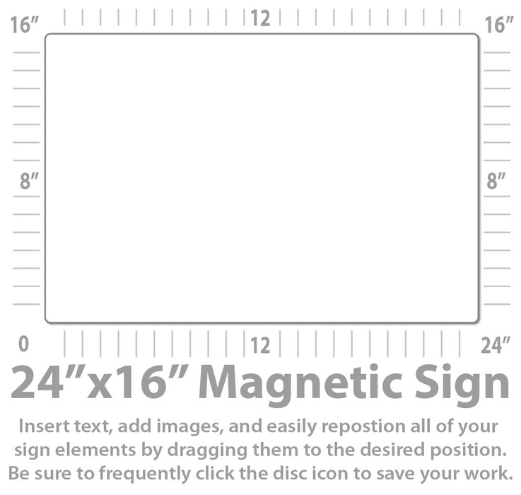 Large Custom Magnetic Signs for Trucks (24"x16)