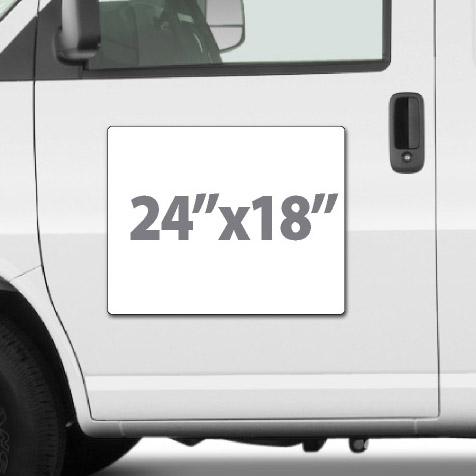 White Vinyl Car Door Magnets 12 x 18