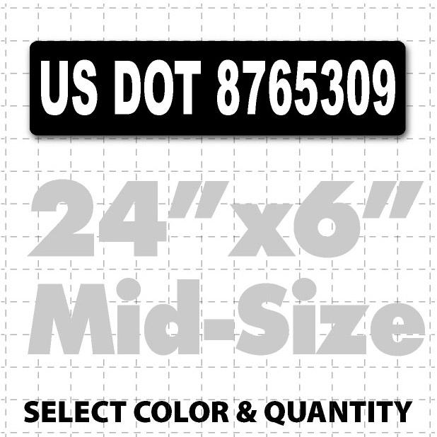 US DOT Number Magnetic Sign 24" X 6" - Wholesale Magnetic Signs