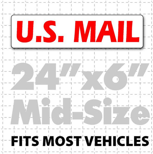 US Mail Magnetic Sign for Postal Workers 24"X6" - Wholesale Magnetic Signs