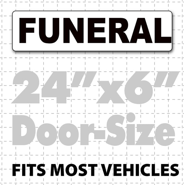 Magnetic Funeral Signs for Vehicles (Large)