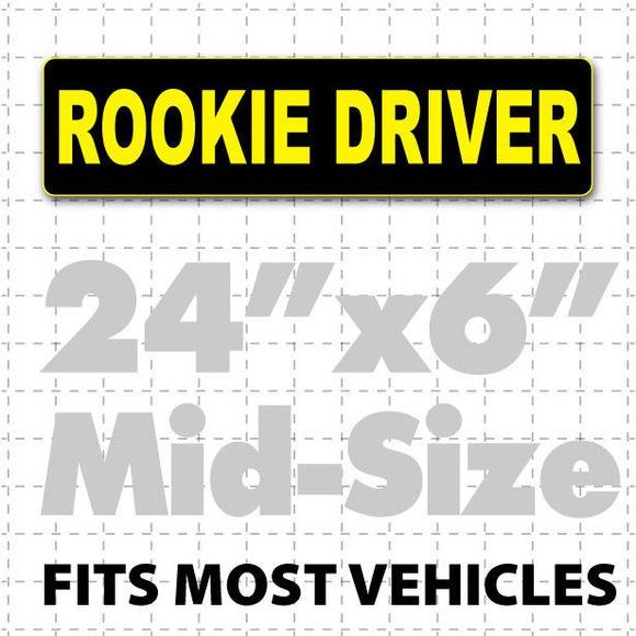 Rookie Driver Car Sign Magnet 24